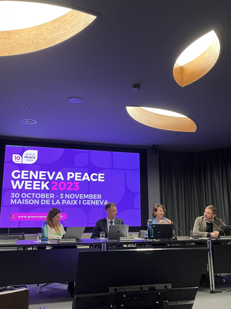 Florence Foster from QUNO Geneva participates at Geneva Peace Week 2023 panel